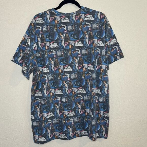 Star Wars Divided H&M Graphic Allover Tee Shirt Top Size XL - Picture 2 of 3